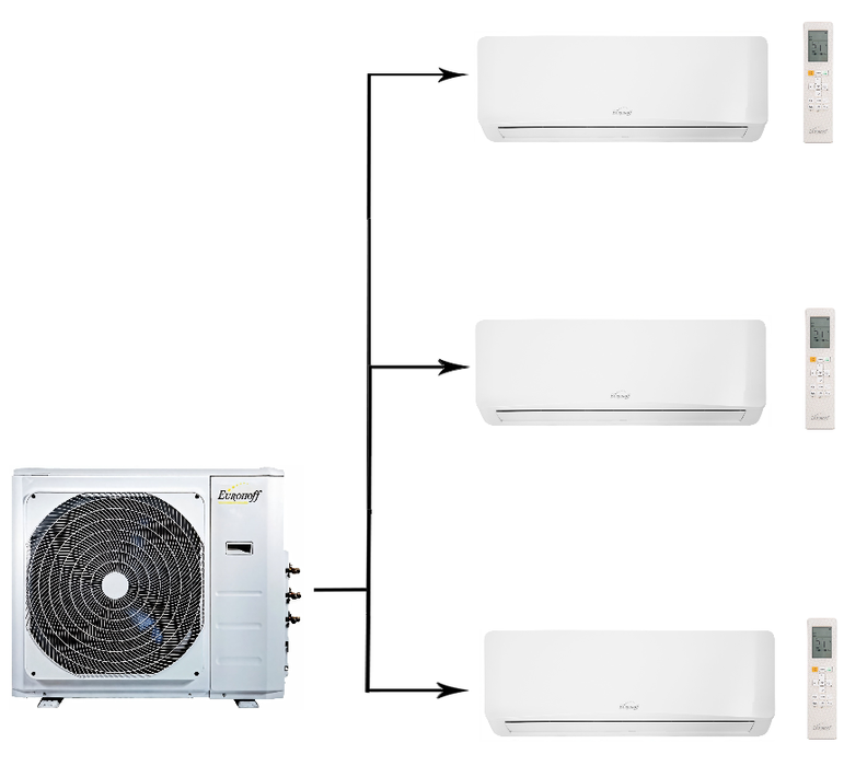 Мульти сплит система на 3 комнаты Eurohoff Smart multi EMMULT-21/3/EMMULT-09/EMMULT-12