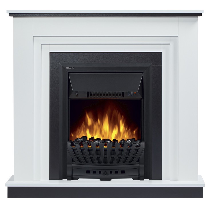 Электрокамин с классическим очагом 2D Electrolux EFP/P-1020LS с порталом Firelight Grado Classic белый, черный