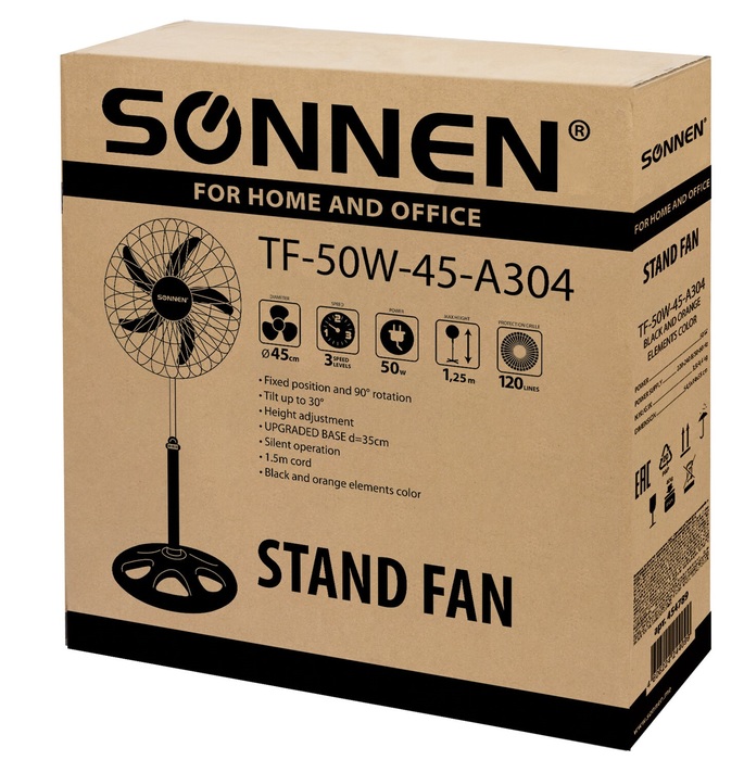 Напольный вентилятор  SONNEN TF-50W-45-А304
