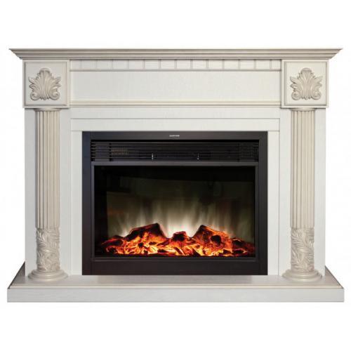 Электрокамин с широким очагом 2D Real-Flame Imperia 33/26 WT-519G с очагом MOONBLAZE DELUXE BL