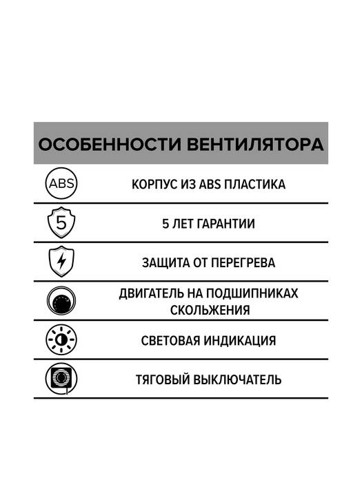 Вытяжка для ванной диаметр 125 мм DiCiTi STANDARD 5-02