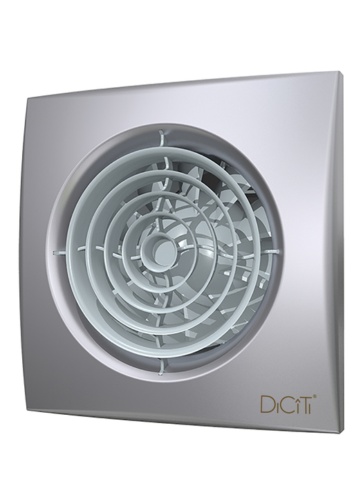 Вытяжка для ванной диаметр 100 мм DiCiTi AURA 4C gray metal