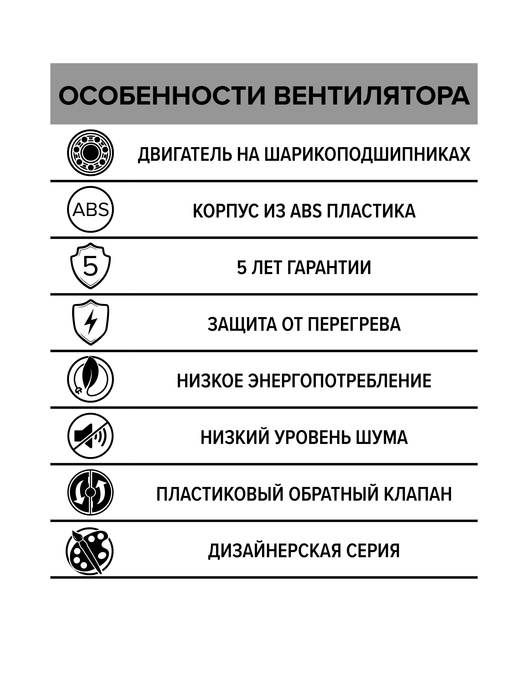 Вытяжка для ванной диаметр 125 мм DiCiTi AURA 5C gray metal