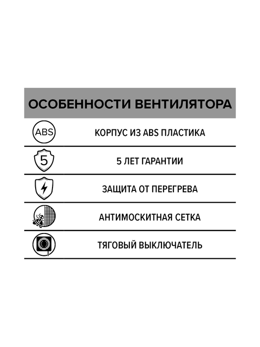 Вытяжка для ванной диаметр 150 мм ERA 6S-02