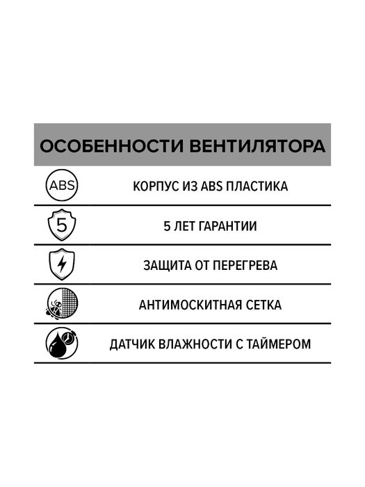 Вытяжка для ванной диаметр 100 мм ERA EURO 4S HT