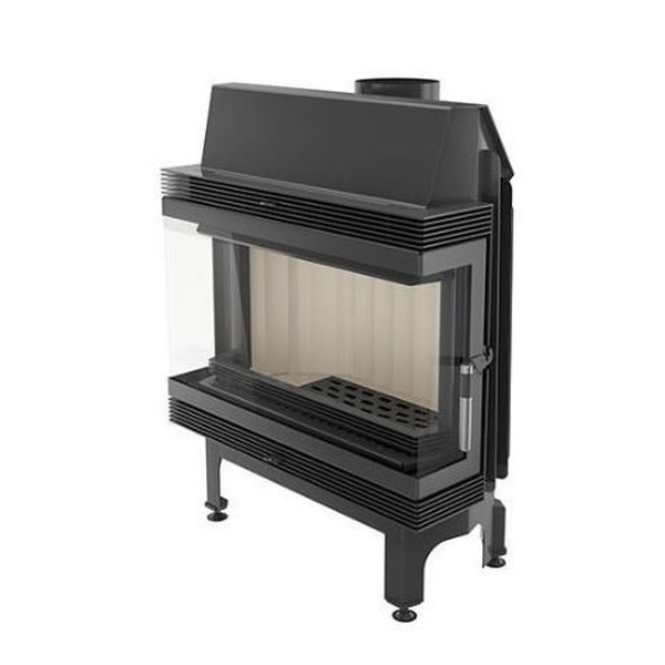 Трёхсторонняя дровяная топка Kratki Blanka670/570/LP/BS (угловое стекло слева-справа)