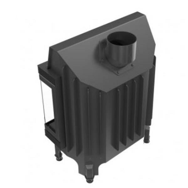 Угловая правая дровяная топка Kratki Blanka670/570/P/BS (угловое стекло справа)