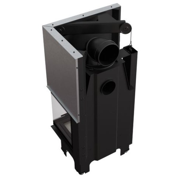 Угловая правая дровяная топка Kratki VNP/610/430