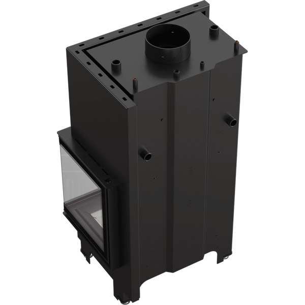 Угловая правая дровяная топка Kratki MBZ/PW/13/P/BS/W