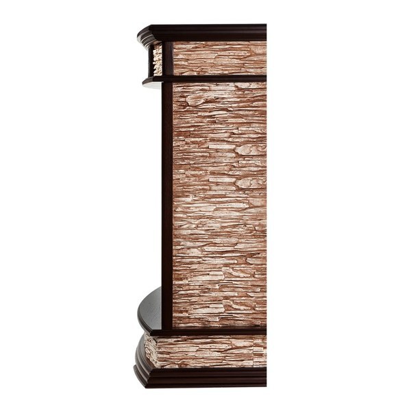 Электрокамин Electrolux EFP/P-3020LS с порталом Firelight Scala 30 камень сланец скалистый бурый, шпон тёмный дуб