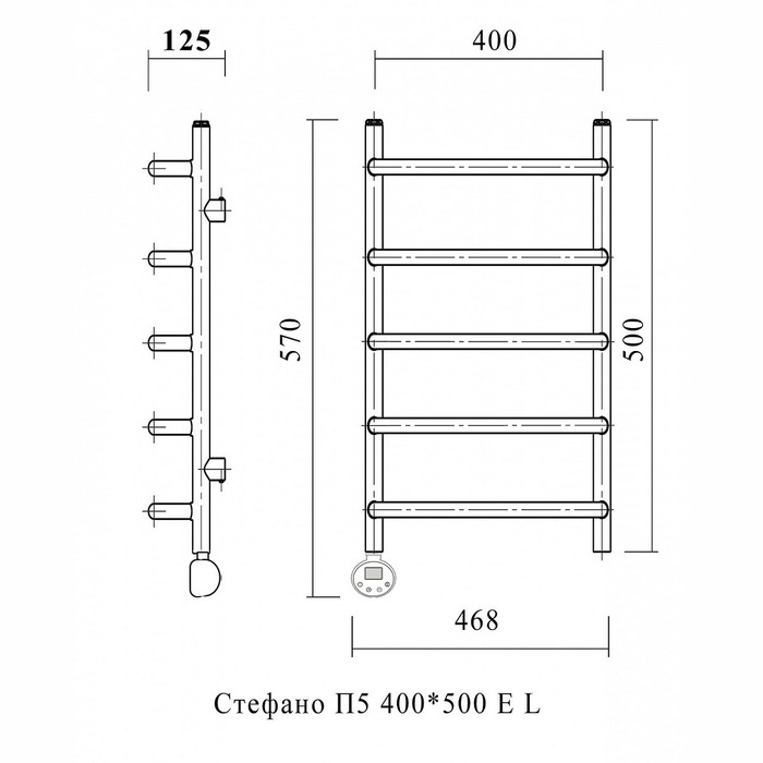 Электрический полотенцесушитель Domoterm Стефано П5 400*500 EL