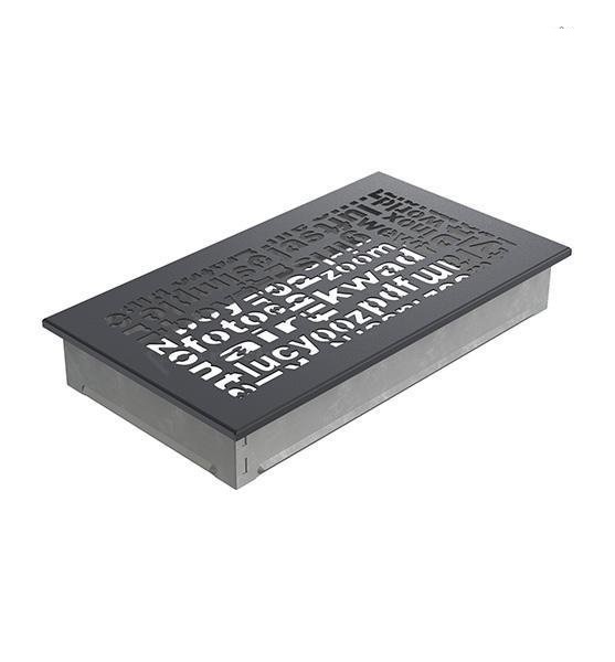 Вентиляционная решетка для камина Kratki 17x30 ABC графитовая 30ABC/G