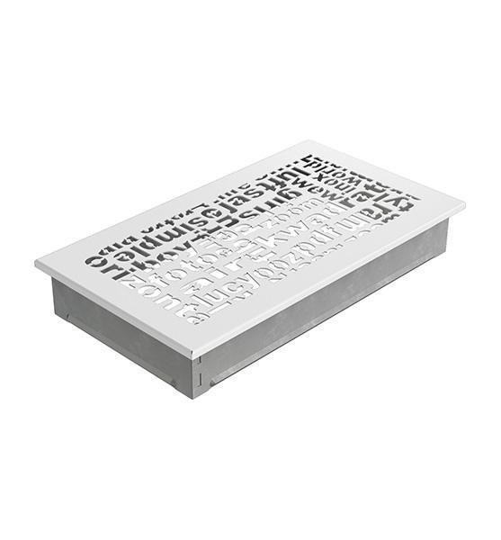 Вентиляционная решетка для камина Kratki 17x30 ABC белая 30ABC/B