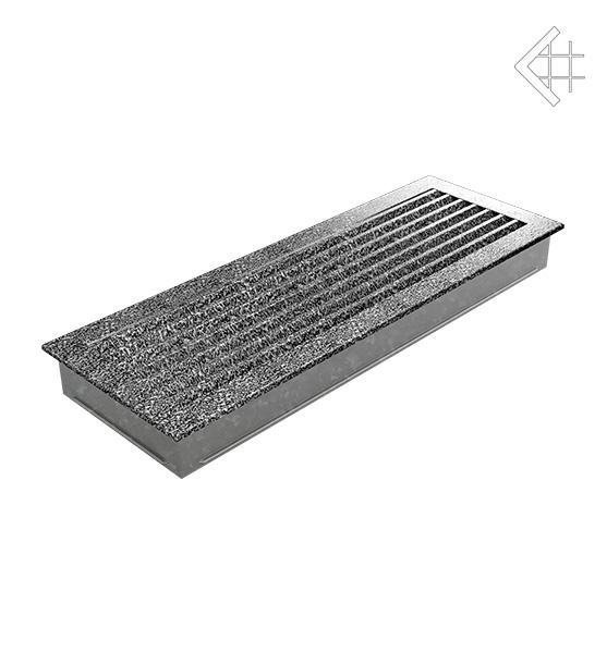 Вентиляционная решетка для камина Kratki 17x49 FRESH черная хром пористая 49CS/FRESH