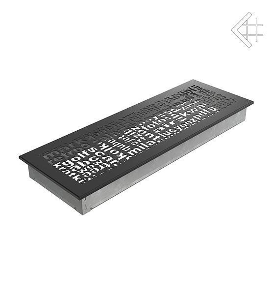 Вентиляционная решетка для камина Kratki 17x49 ABC черная 49ABC/C