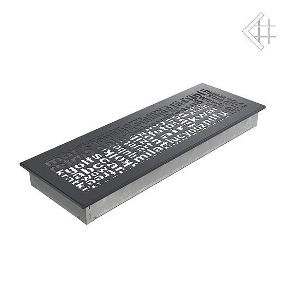 Вентиляционная решетка для камина Kratki 17x49 ABC графитовая 49ABC/G