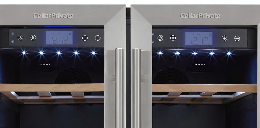 Встраиваемый винный шкаф 22-50 бутылок Cellar Private CP042-2T
