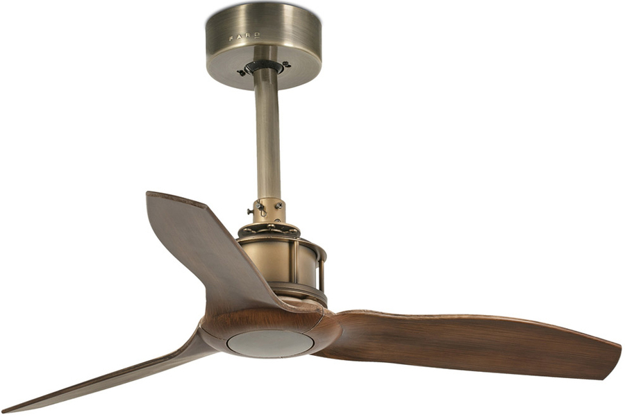 Потолочный вентилятор Faro Barcelona JUST FAN XS GOLD WOOD (33428)