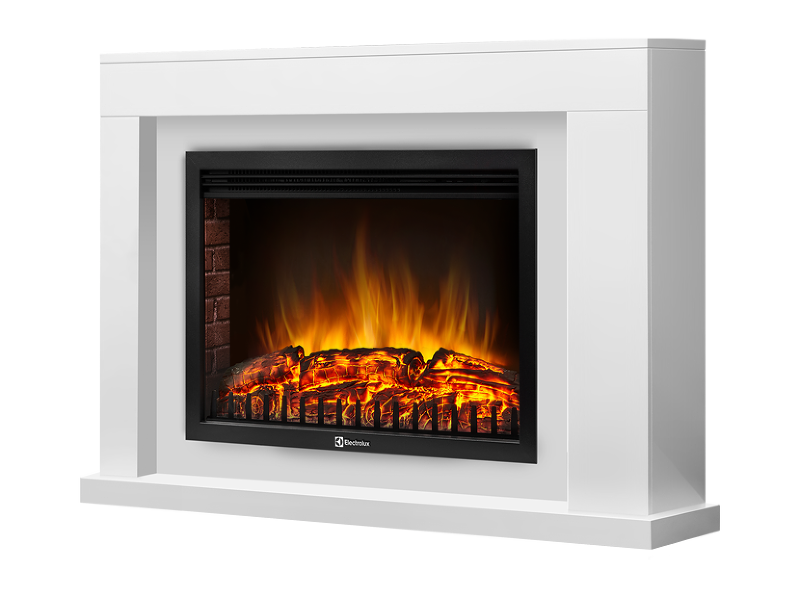 Электрокамин с классическим очагом 2D Electrolux EFP/P-2720RLS с порталом Firelight Simple 25 белый