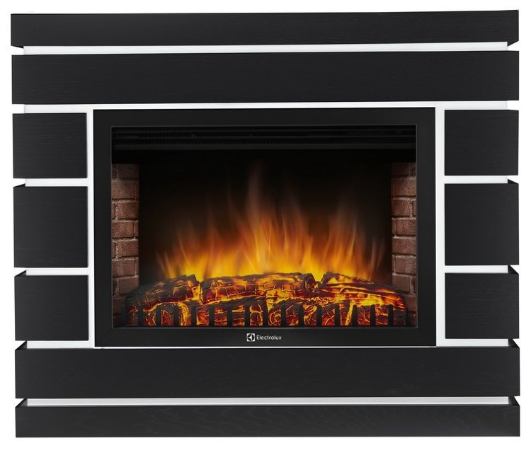 Электрокамин с широким очагом 2D Electrolux EFP/P-2720RLS с порталом Firelight Moderno 25 черный дуб