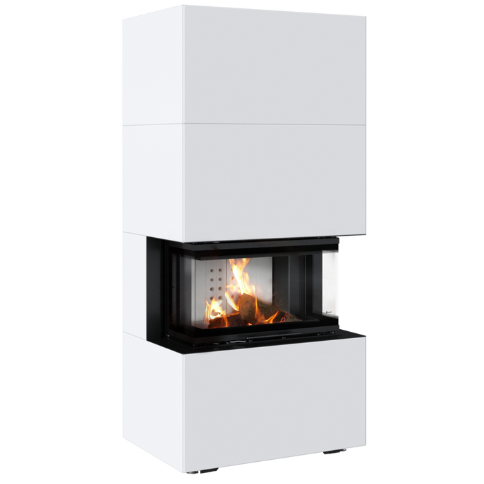 Готовый дровяной каминокомплект Kratki Home Easy Box белый с топкой NBC