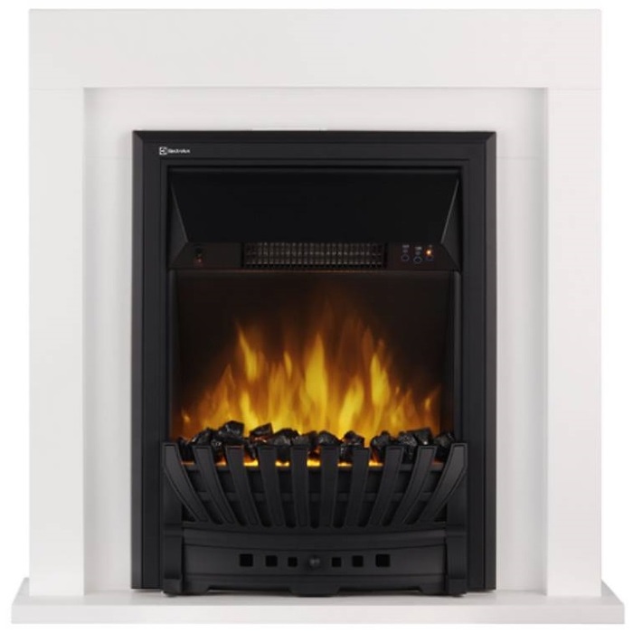 Электрокамин с классическим очагом 2D Electrolux EFP/P-1020LS с порталом Firelight Simple Classic белый