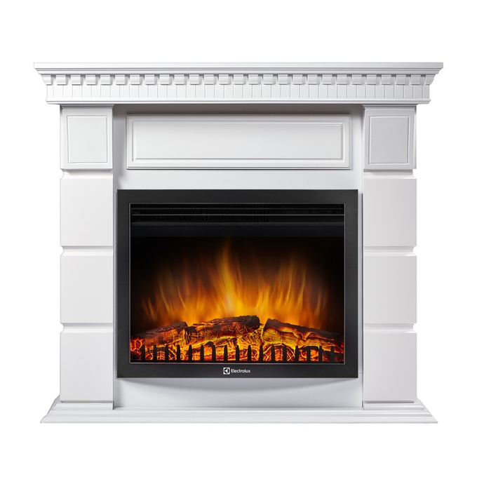 Электрокамин с широким очагом 2D Electrolux EFP/P-3020LS с порталом Firelight Elegante 30 белый