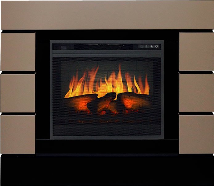 Электрокамин с классическим очагом 2D Royal Flame Lindos Beige Grey с очагом Vision 23 EF LED 3D FX