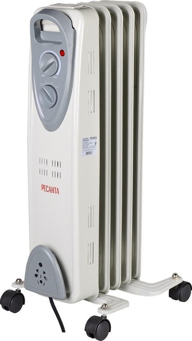 Масляный радиатор Ресанта ОМ- 5Н (1 кВт)