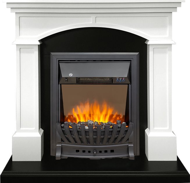Электрокамин с классическим очагом 2D Royal Flame Langford с очагом Aspen Black (Белый с черным)