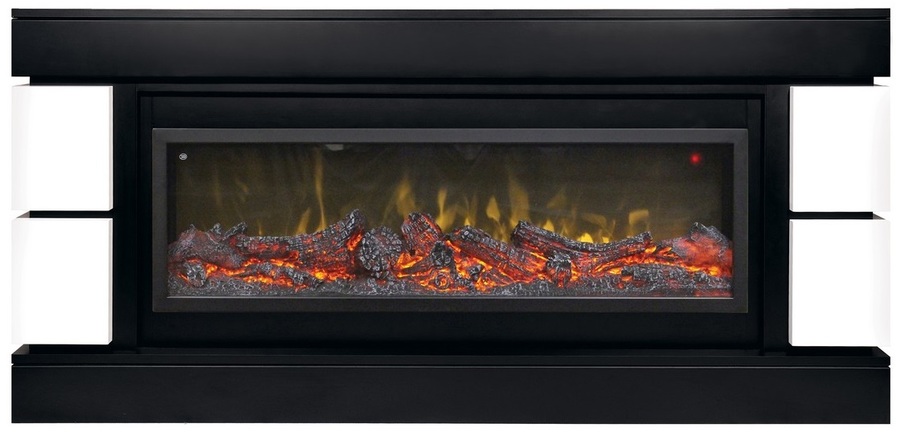 Электрокамин с широким очагом 2D Real-Flame Denver BV/42 с очагом Beverly 1000