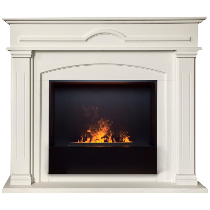 Электрокамин с широким очагом 3D Real-Flame Mirra 26 WT-F611 с очагом 3D CASSETTE 630 Black Panel