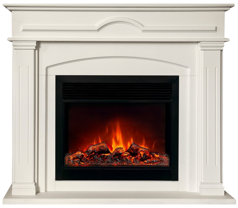 Электрокамин с широким очагом 2D Real-Flame Mirra 26 WT-F611 с очагом MOONBLAZE DELUXE BL