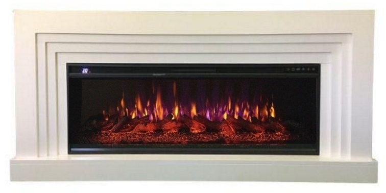 Линейный электрокамин InterFlame Сильвер с очагом FreeSpace 50 LED FX QZ