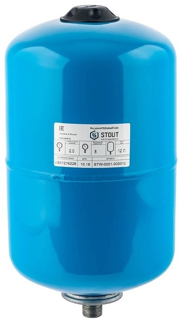 Гидроаккумулятор STOUT 12л/8-10бар вертикальный (STW-0001-000012)
