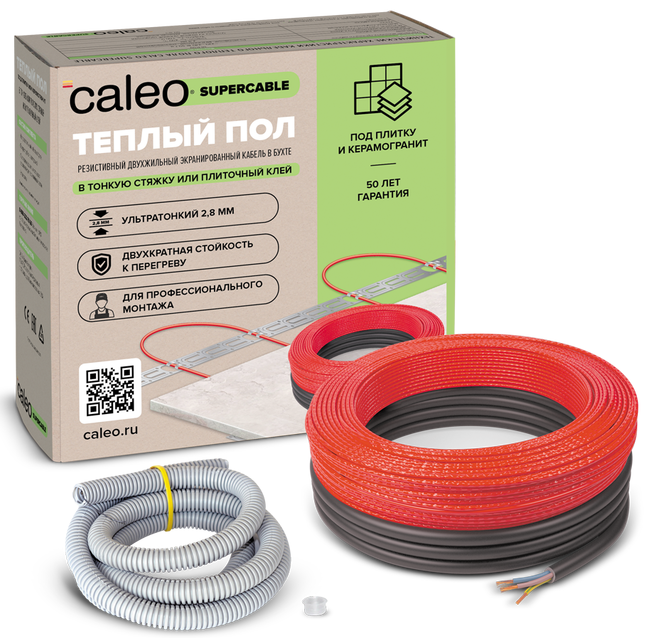 Нагревательный кабель 3 м2 Caleo Supercable 18W-20