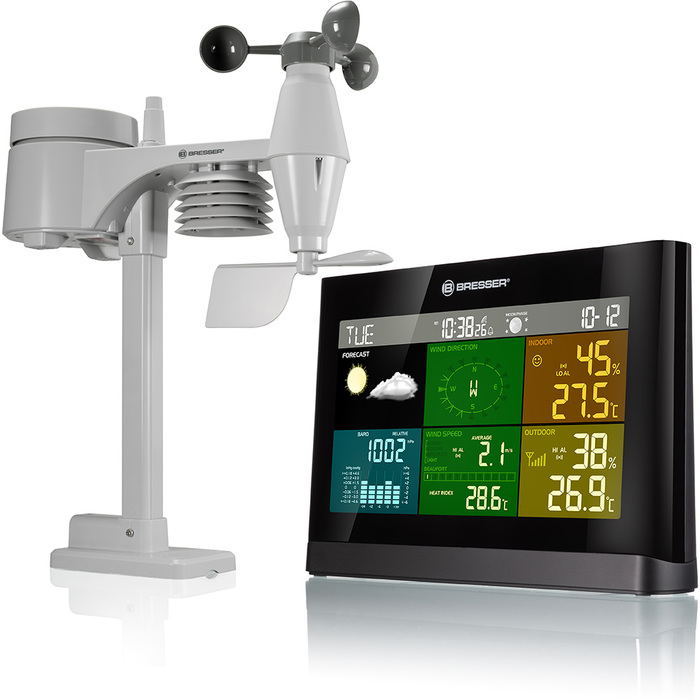 Цифровая метеостанция Bresser Comfort 5 в 1 с цветным дисплеем (черная) (74652)