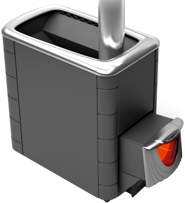 Дровяная печь 15 кВт TMF Тунгуска Макси 2013 Inox ДНС антрацит