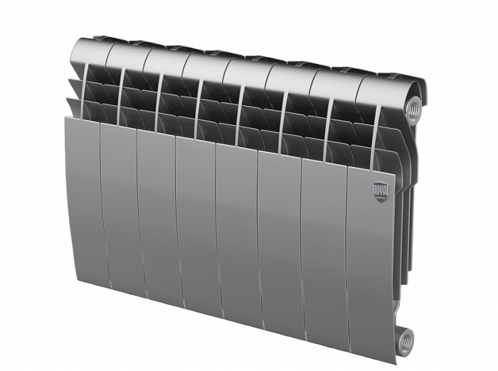Биметаллический радиатор Royal Thermo Biliner 350 Silver Satin 8 секц.