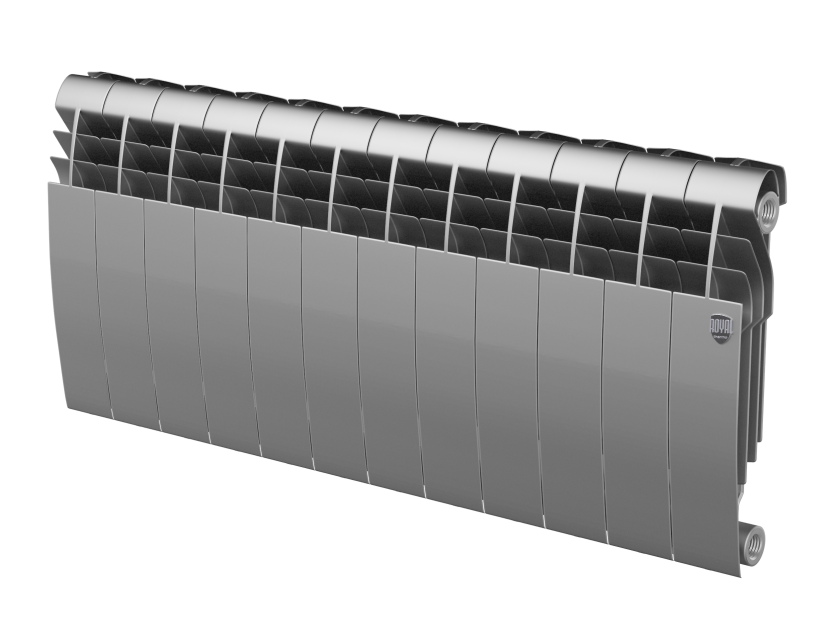 Биметаллический радиатор Royal Thermo Biliner 350 Silver Satin 12 секц.
