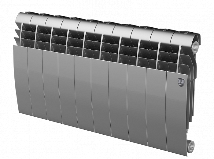 Биметаллический радиатор Royal Thermo Biliner 350 VD 10 секц. Silver Satin