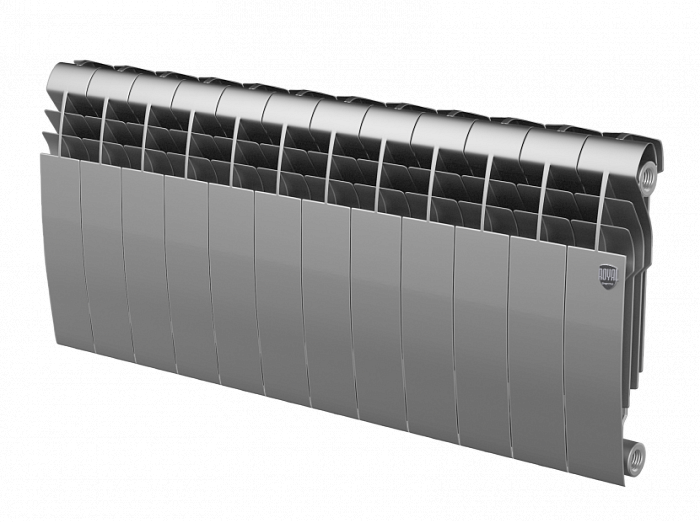 Биметаллический радиатор Royal Thermo Biliner 350 VD 12 секц. Silver Satin