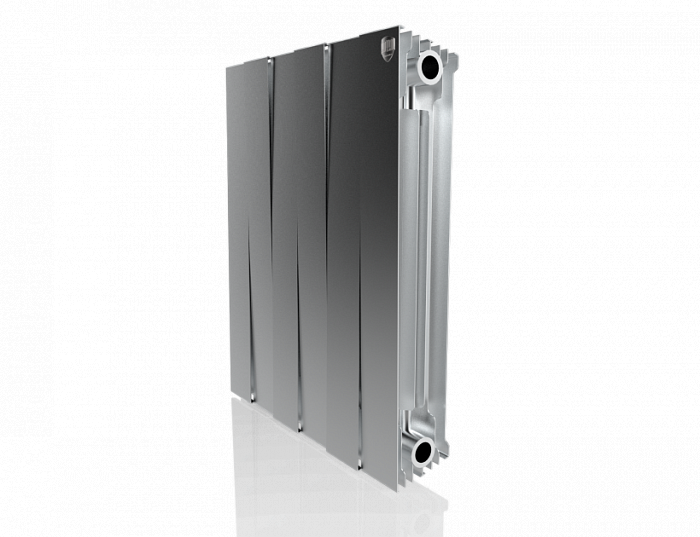 Биметаллический радиатор Royal Thermo Pianoforte 500 VDR80 6 секц. Silver Satin