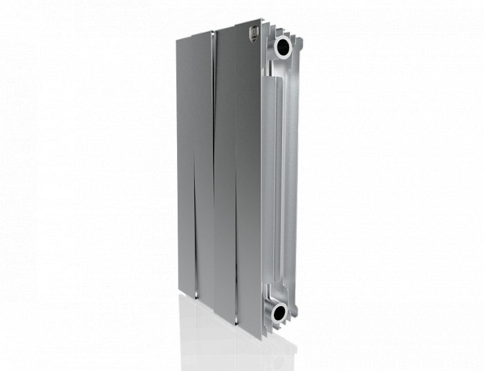 Биметаллический радиатор Royal Thermo Pianoforte 500 VDR80 4 секц. Silver Satin