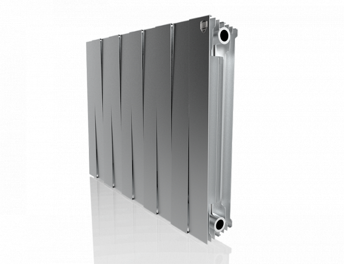 Биметаллический радиатор Royal Thermo Pianoforte 500 VDR80 10 секц. Silver Satin