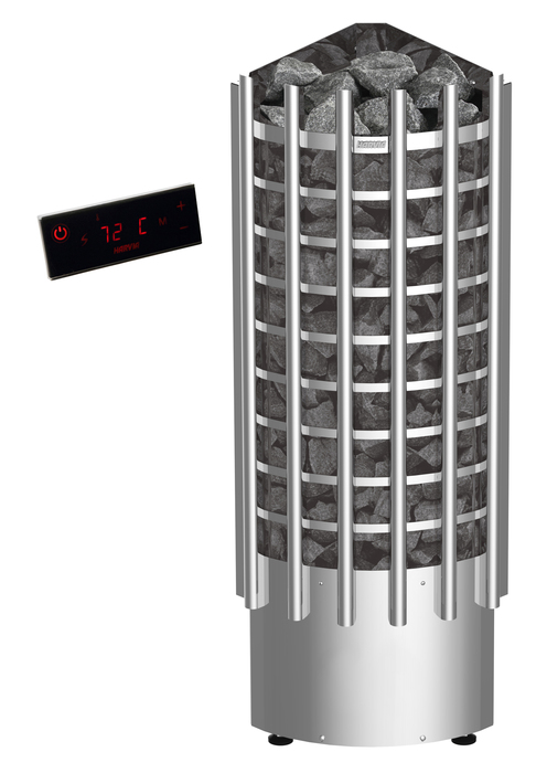 Электрическая печь 7 кВт HARVIA Glow Corner TRC70XE c цифровой панелью управления