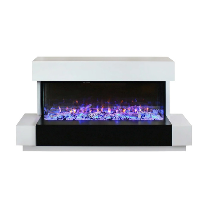 Линейный электрокамин Real-Flame Houston 50 WT-P551 с очагом Onyx 50