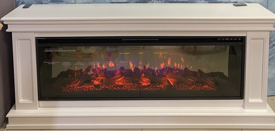 Линейный электрокамин InterFlame Стаффорд с очагом FreeSpace 50 LED FX QZ