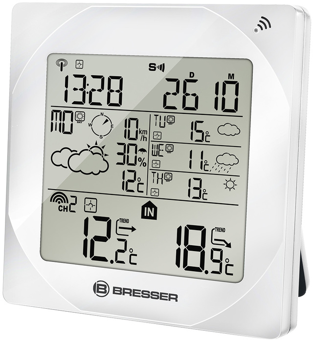Цифровая метеостанция Bresser 4CAST MSW, белая (78574)