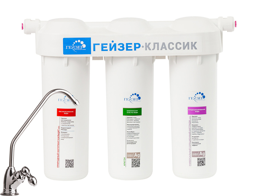 Фильтр под мойку Гейзер Классик для железистой воды